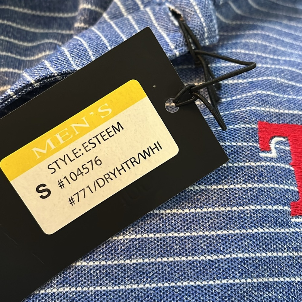 NWT!!  Antigua men’s Texas Rangers polo shirt, size small - Picture 5 of 12